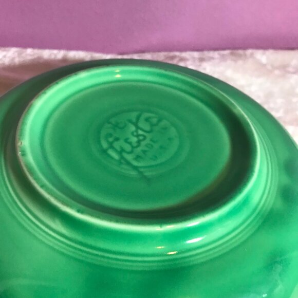 RARE Retro Fiestaware Original Green Nappy Serving Bowl 8 1/2" Vintage Laughlin - Picture 6 of 6